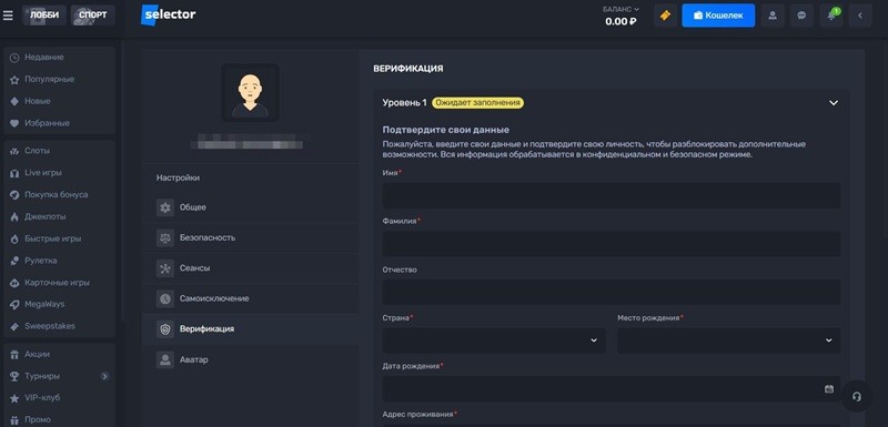 Прохождение верификации